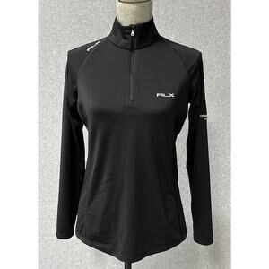 RLX Ralph Lauren Black Quarter Zip Performance Top Women’s Small TPC Sawgrass